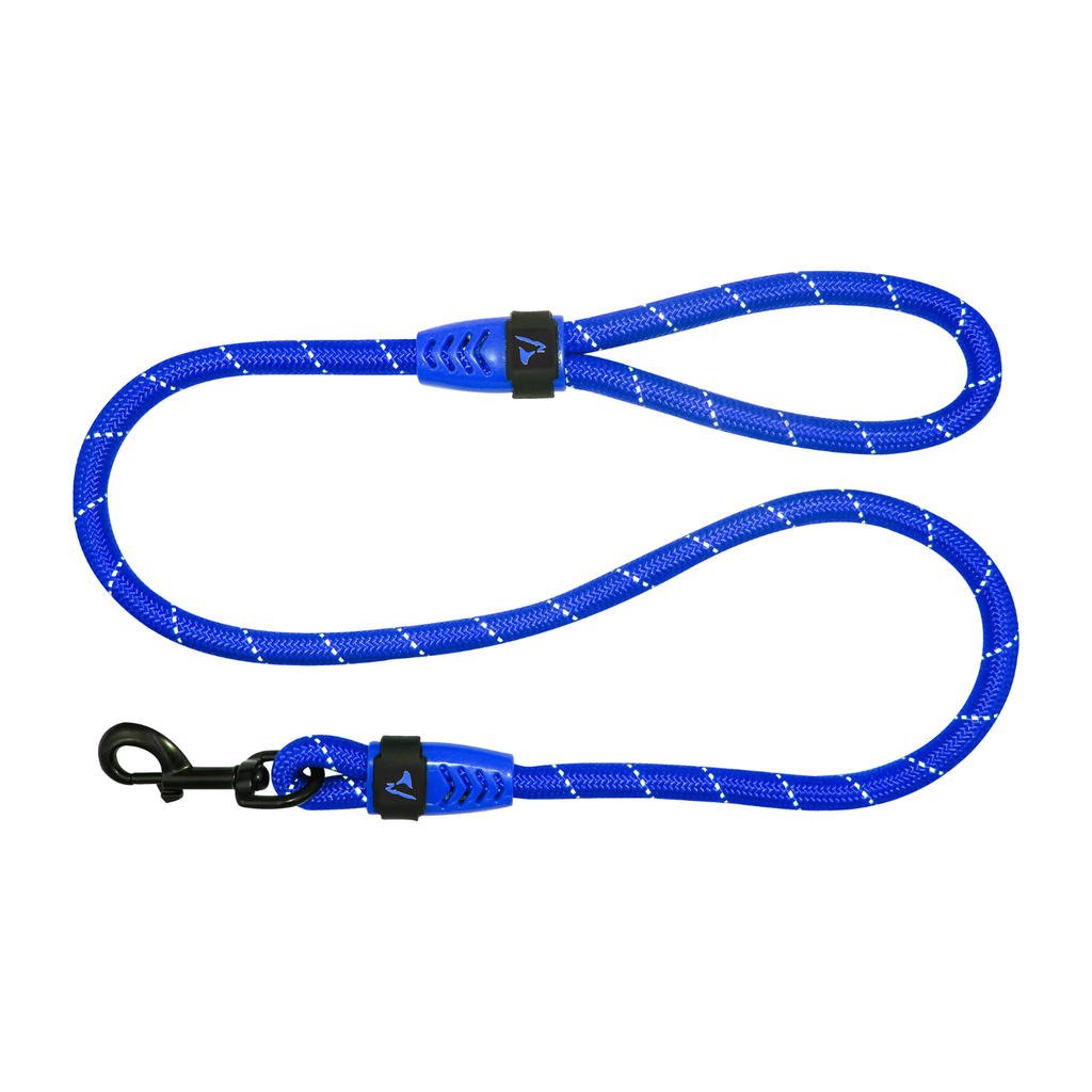 DOCO® Reflective Rope Leash With Plastic Encased Handle Loop Ver.9 Ø13mm x 180cm [Color - Blue, Size-L] 