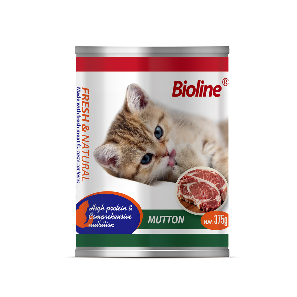 Bioline Canned Cat Food 375g-[Flavor- Mutton]  