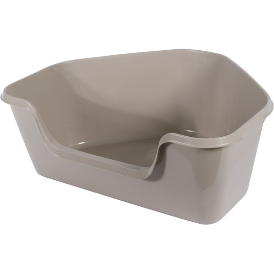 Moderna Hy Fit Cat Litter Box- Warm Grey, L 66 x W 55 x H 25.4 cm  
