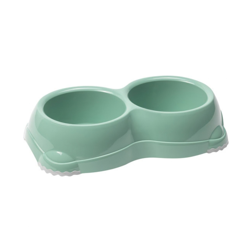Moderna Double Smarty Bowl 26.1 x 14.4 x 5.7 cm-2x330ml-Green