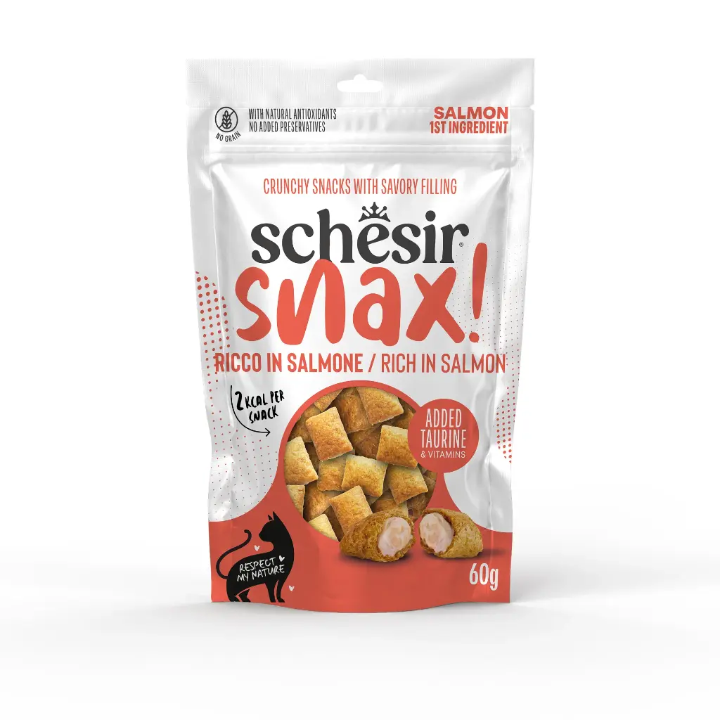 Schesir Snax! Crunchy & Creamy Cat Snack 60g-Salmon