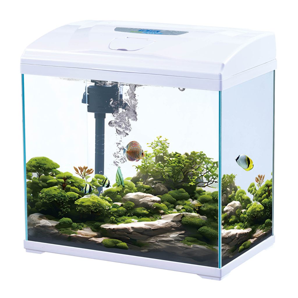 Karis Super White Glass Aquarium PD-395 - [38x23x38.5cm, Color - White] 