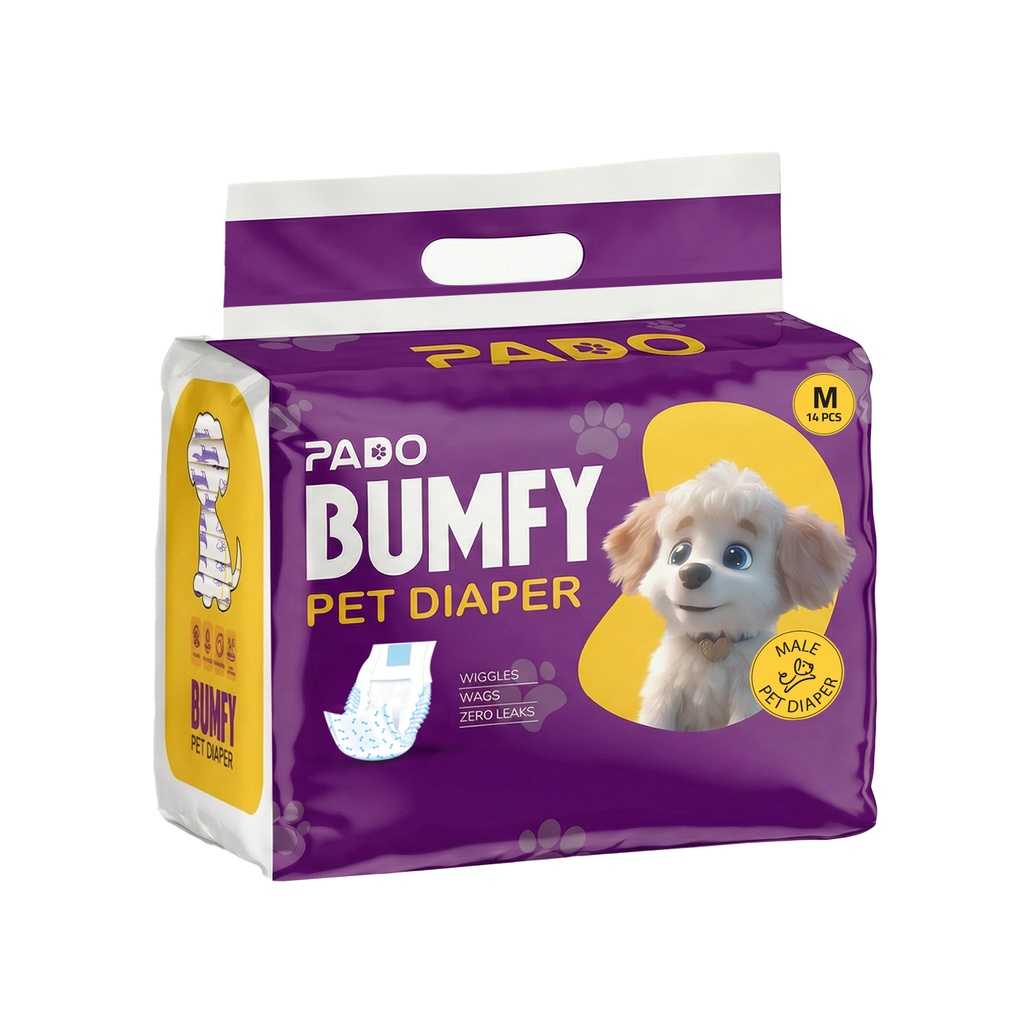 Pado Bumfy Pet Diaper For Male - 14pcs [Size-M]  