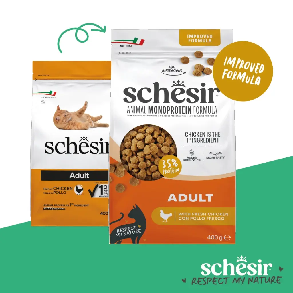 Schesir Monoprotein Adult Dry Cat Food – Fresh Chicken-400g