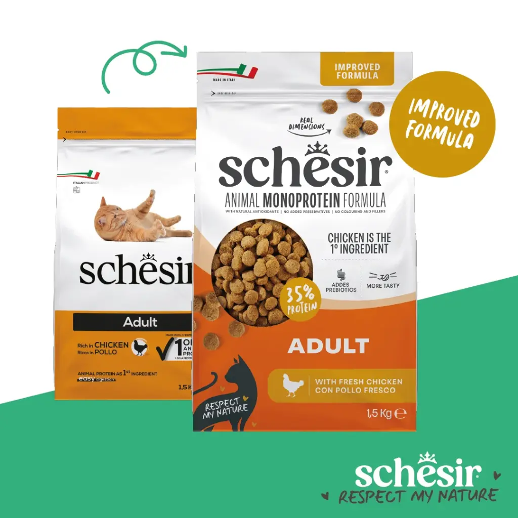 Schesir Monoprotein Adult Dry Cat Food – Fresh Chicken-1.5kg