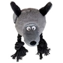 Duvo+ Plush Wildlife Coyote With Rope Dog Toy 23x14x22cm - Grey