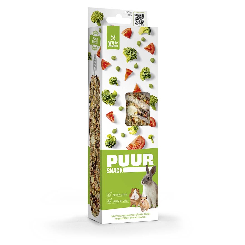 Witte Molen Chew Sticks With Pea & Tomato For Rabbit & Small Animals - [Weight - 180g]