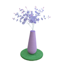 Catry Lavender Blossom Sisal Rope Scratching Post Ø35x50