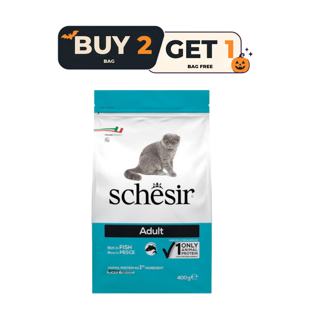 Schesir Cat Dry Food Maintenance with Fish-Adult[Weight - 400g] - Buy 2 & Get 1 Free