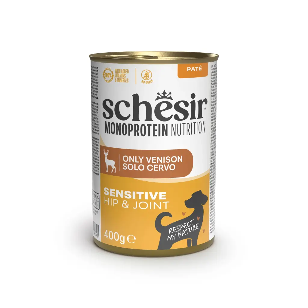 Schesir Monoprotein Wet Food For Adult Dog (Hip & Joint) - Venison - 400g [MOQ 6pcs]  