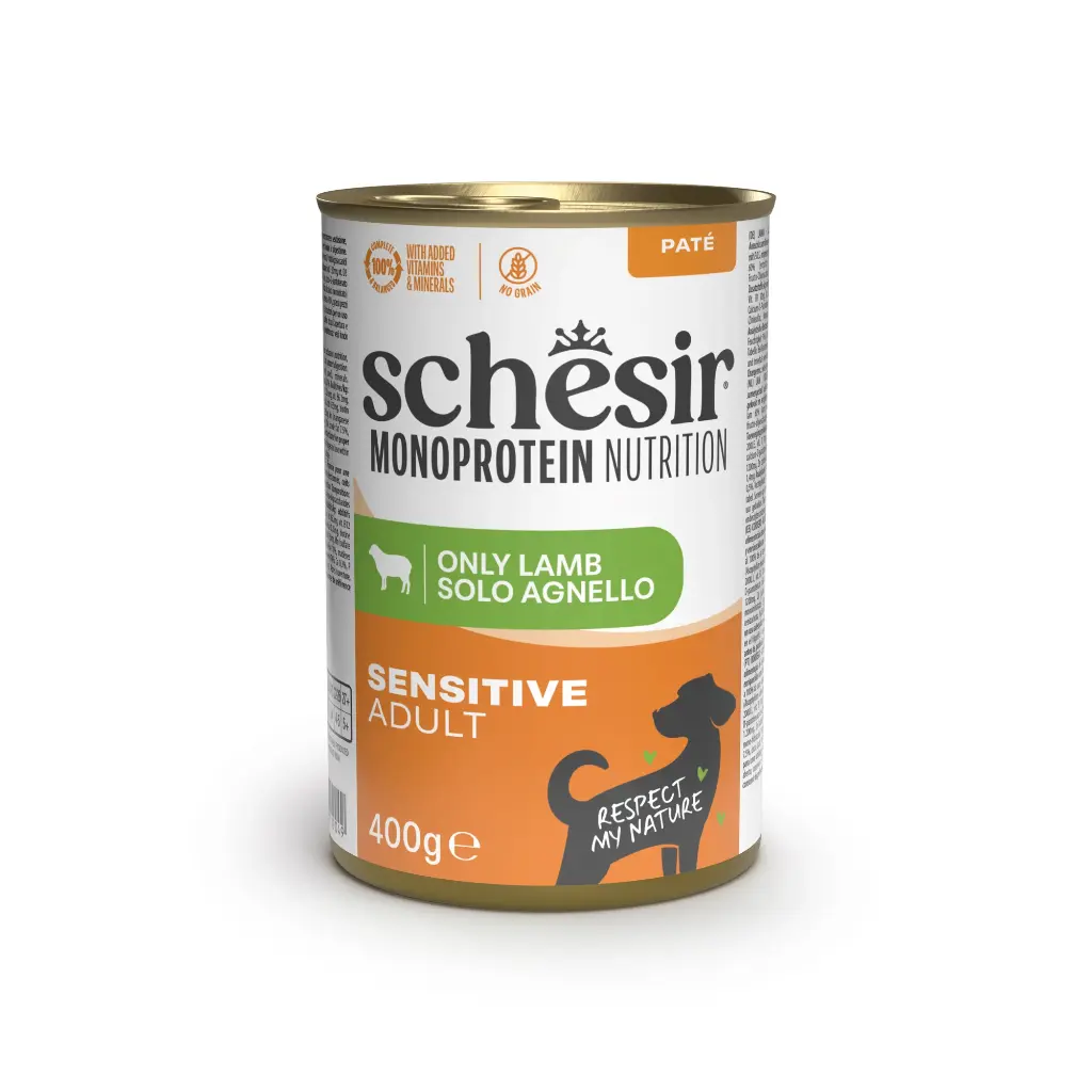 Schesir Monoprotein Wet Food For Adult Dog- Lamb - 400g [MOQ 6pcs]