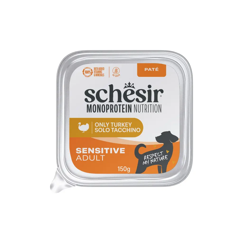 Schesir Monoprotein Wet Food For Adult Dog - Turkey - 150g [MOQ 10pcs] 