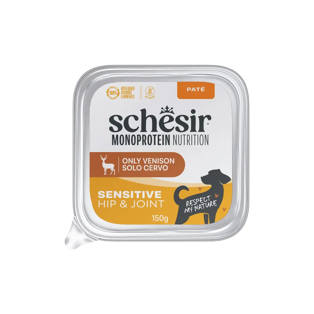 Schesir Monoprotein Wet Food For Adult Dog (Hip & Joint) - Venison - 150g [MOQ 10pcs] 