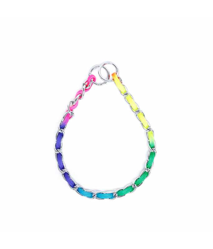 Pado Choke Chain with Coloured Rope[Dimension - 3mm x 60cm]