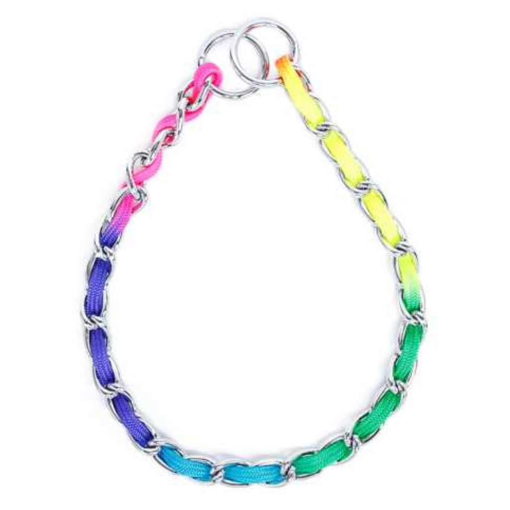 Pado Choke Chain with Coloured Rope[Dimension - 3.5mm x 65cm]
