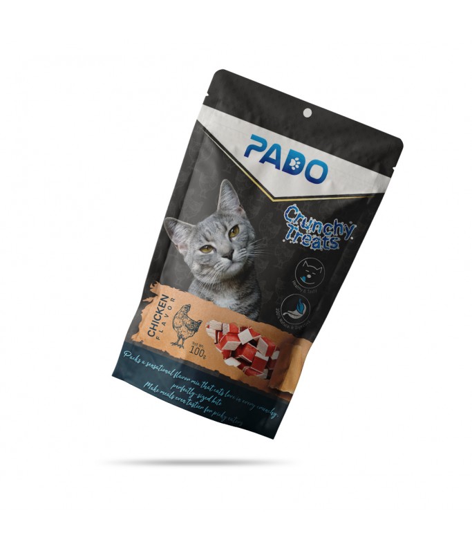 Pado Crunchy Cat Treats Chicken 100g[Weight - 100g]