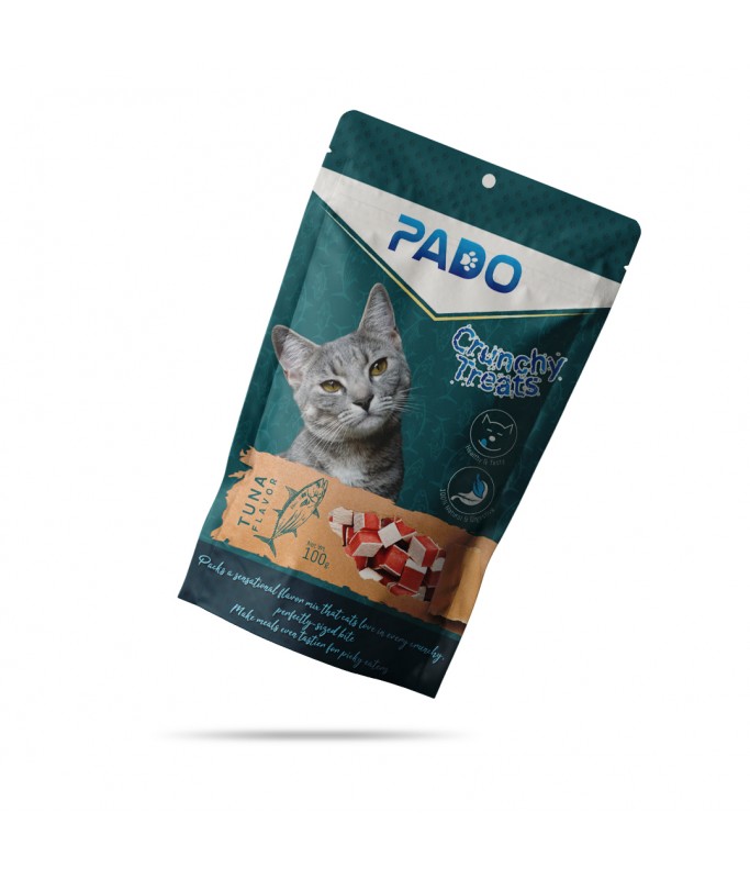 Pado Crunchy Cat Treats Tuna 100g[Weight - 100g]