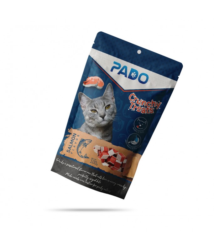 Pado Crunchy Cat Treats Salmon 100g[Weight - 100g]