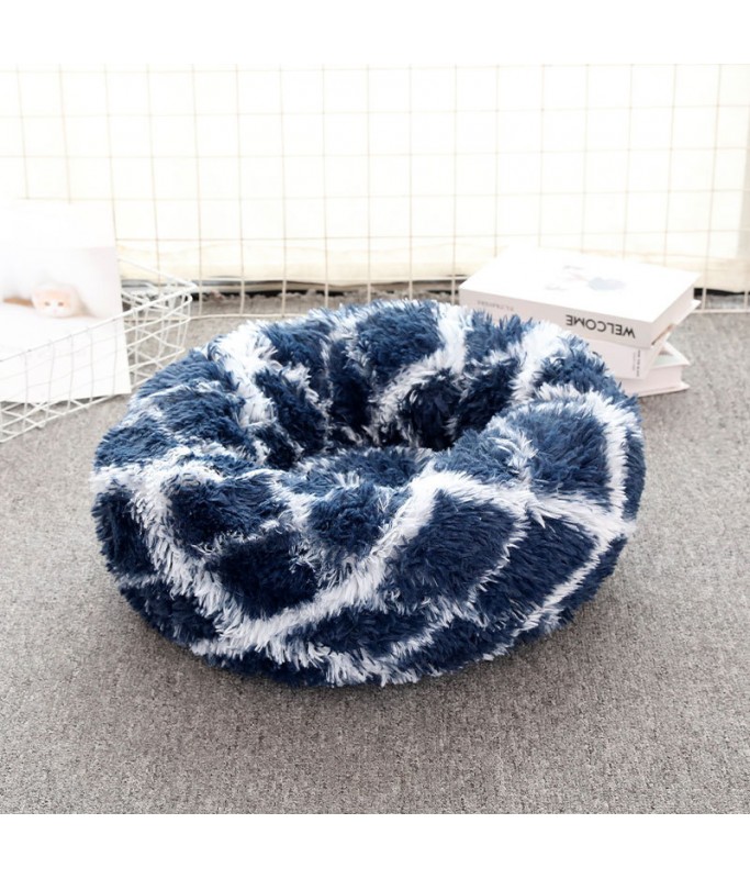 Pado Pet Fluffy Donut Cushion - Pattern[Size - XL, Dimension - 70 x 20cm]