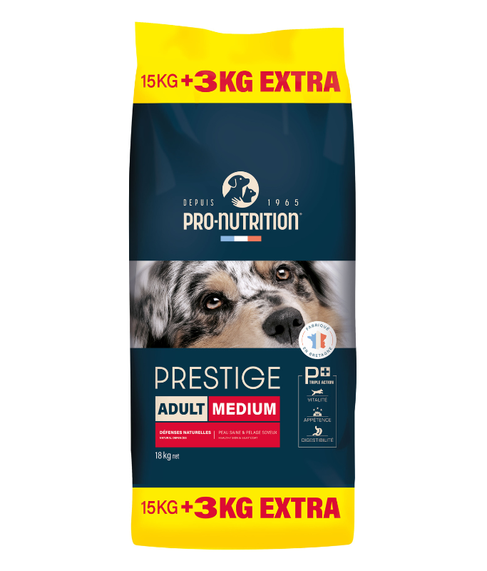 Pro nutrition Prestige Dog Adult Medium 15+3Kg