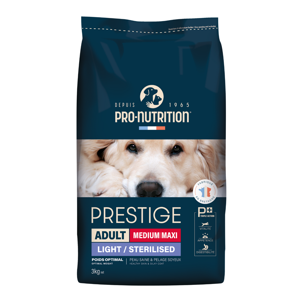 Pro nutrition Prestige Dog Adult Medium/ Maxi Sterilised 3Kg
