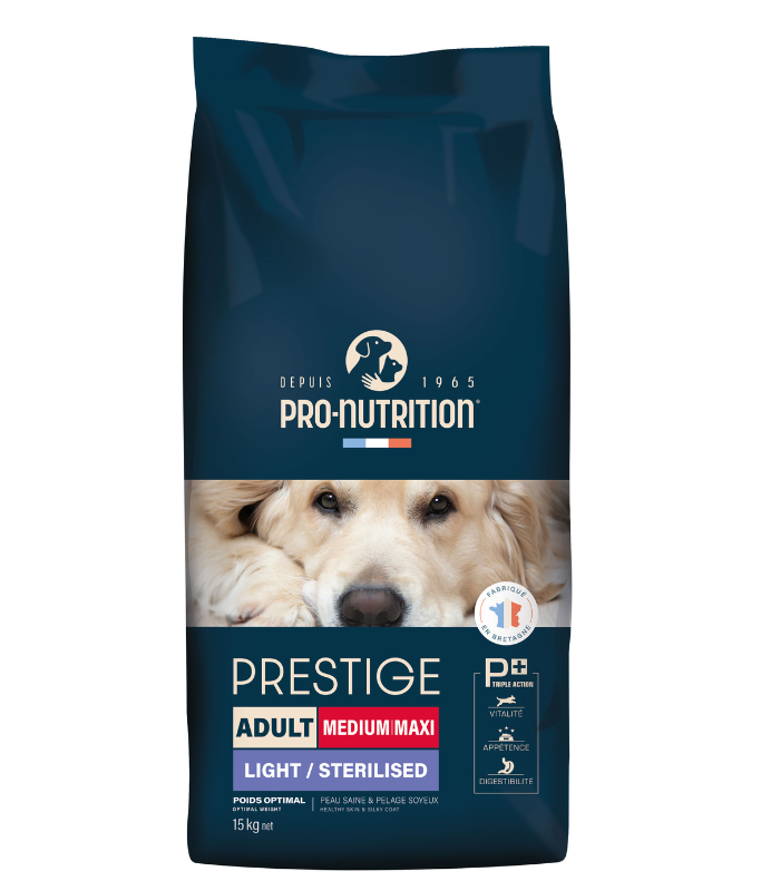 Pro nutrition Prestige Dog Adult Medium/ Maxi Sterilised 15Kg