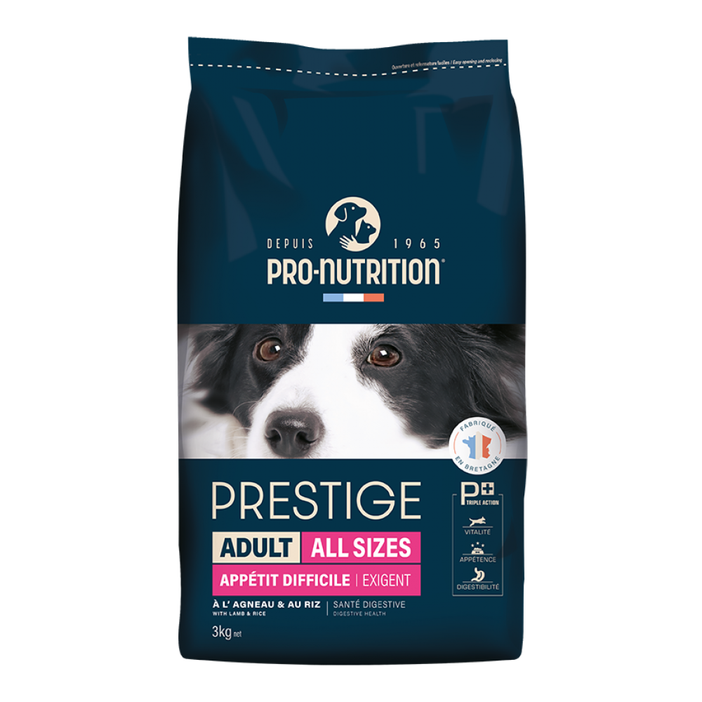 Pro nutrition Prestige Dog Adult All Size-Exigent (Digestive Health) 3Kg