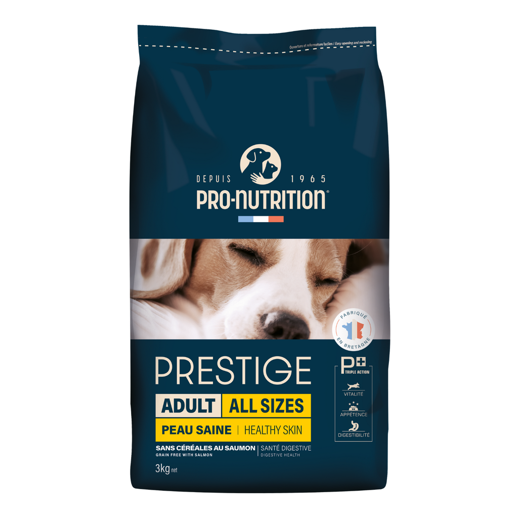 Pro nutrition Prestige Dog Adult All Size Healthy Skin Salmon 3Kg - Grain Free