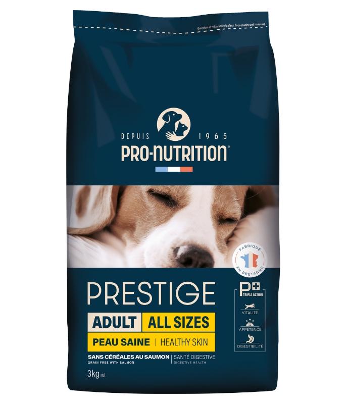 Pro nutrition Prestige Dog Adult All Size Healthy Skin Salmon 3Kg - Grain Free