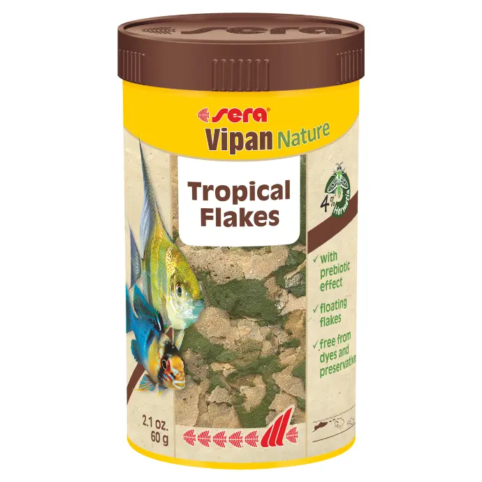 Sera Vipan Nature Tropical Flakes[Weight - 60g, Volume - 250ml]