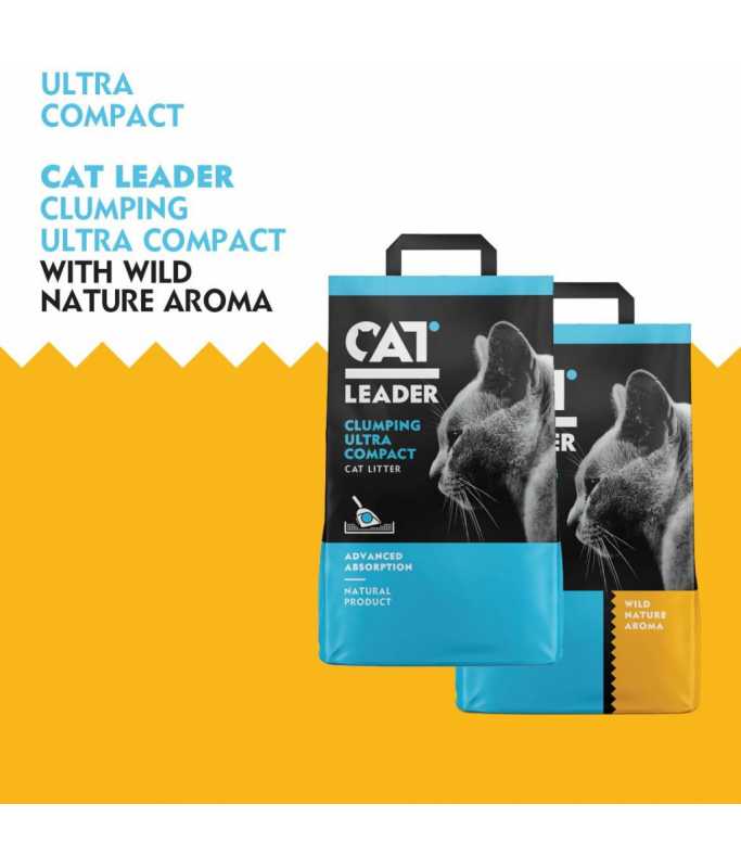 Geohellas Cat Leader Clumping Ultra Compact Cat Litter[Flavor - Unscented, Weight - 5kg]