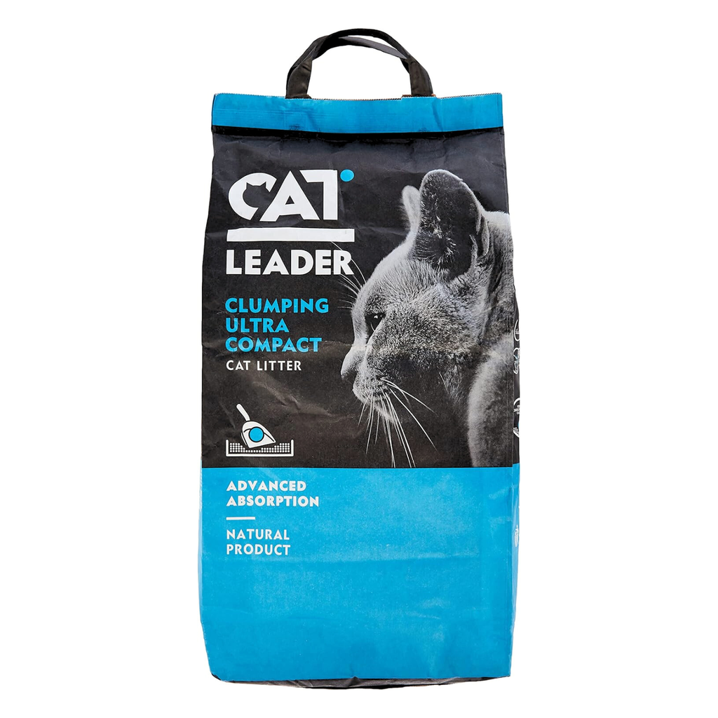 Geohellas Cat Leader Clumping Ultra Compact Cat Litter[Weight - 10kg, Flavor - Unscented]