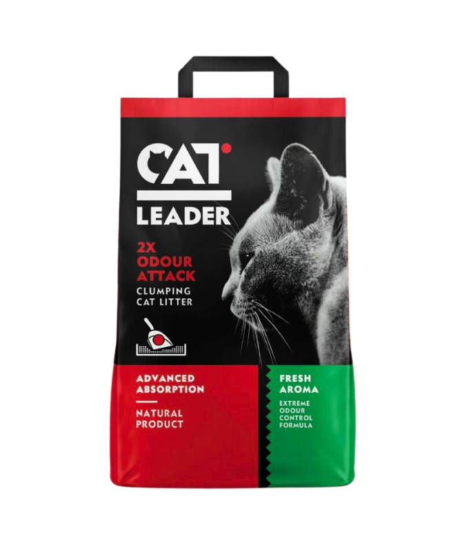 Geohellas Cat Leader Clumping 2XOdour Attack Fresh Aroma Cat Litter[Flavor - Fresh scent, Weight - 5kg]