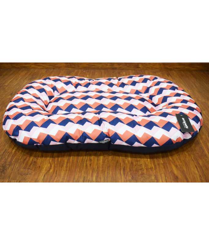 Empets Pontoon Cushion Modern[Texture - Printed Red & Blue, Dimension - 80x50cm]