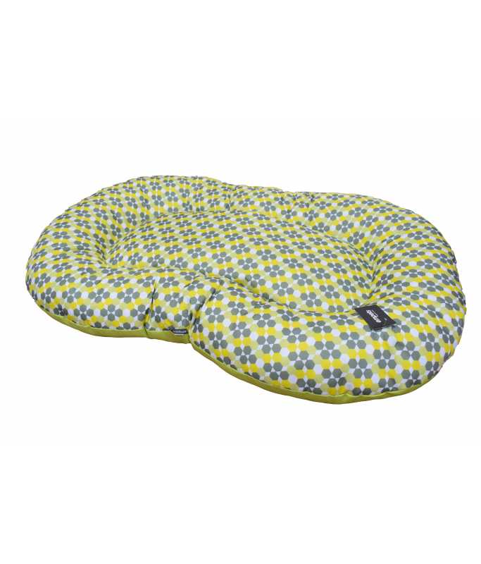 Empets Pontoon Cushion Modern[Texture - Printed Green & Lemon, Dimension - 80x50cm]