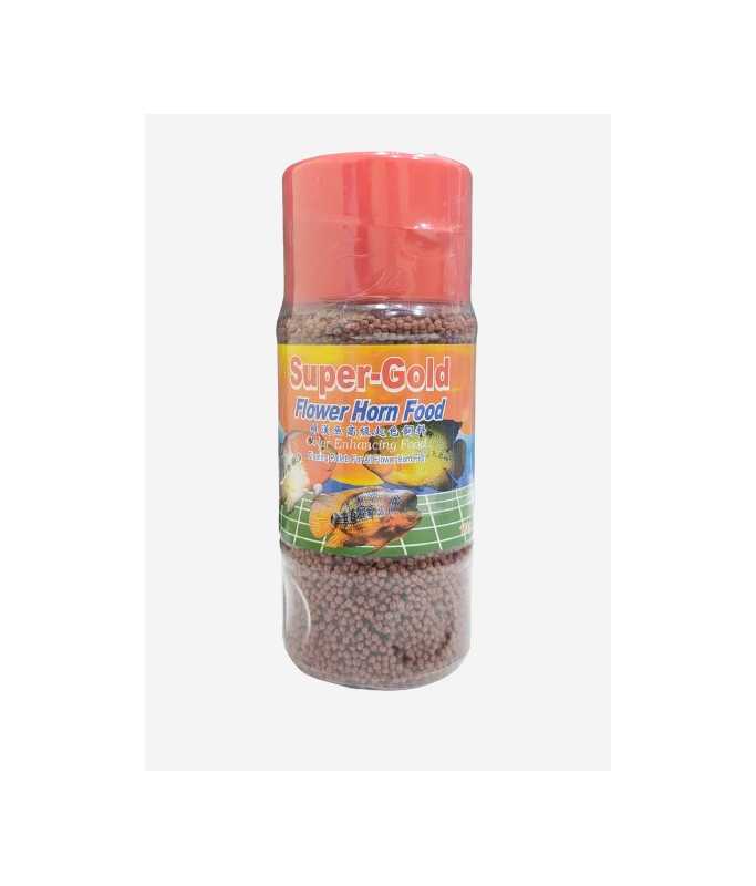 KW Zone Atlas Lohan Super-Gold Flower Horn Floating Pellet Food 100g[Weight - 100g]