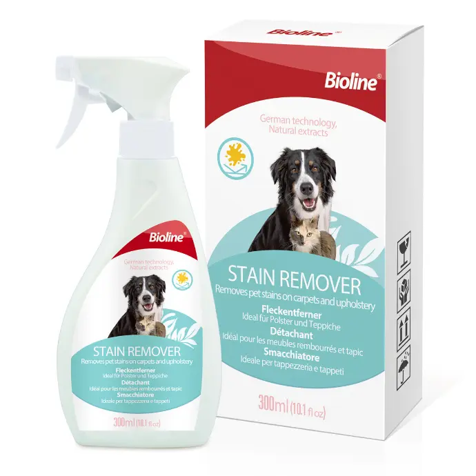 Bioline Dog & Cat Stain Remover Spray - Ideal For The Use Of Upholstery & Carpets [Volume - 300ml]