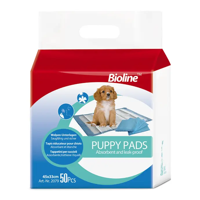 Bioline Puppy Pads 45 x 33cm - 50Pcs[Count - 50, Dimension - 45 x 33cm]