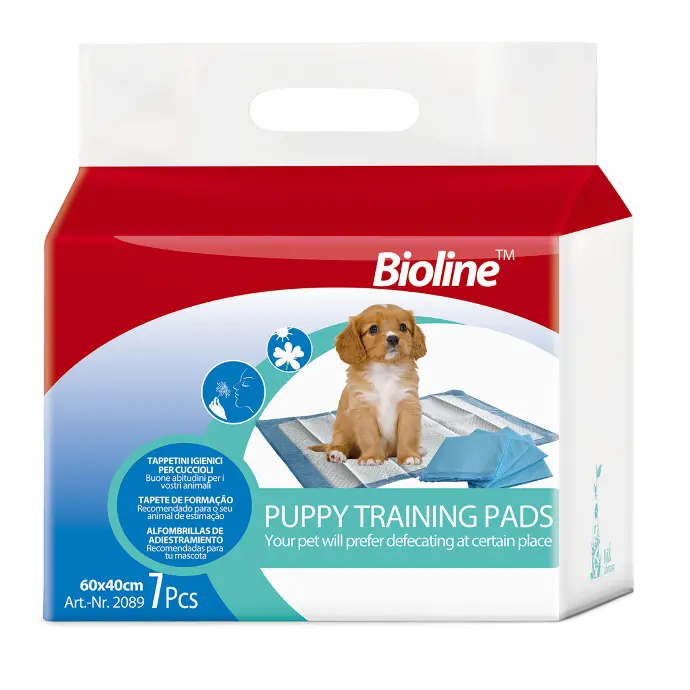 Bioline Puppy Training Pads 60 x 40cm[Dimension - 60 x 40cm, Weight - 250g, Count - 7]