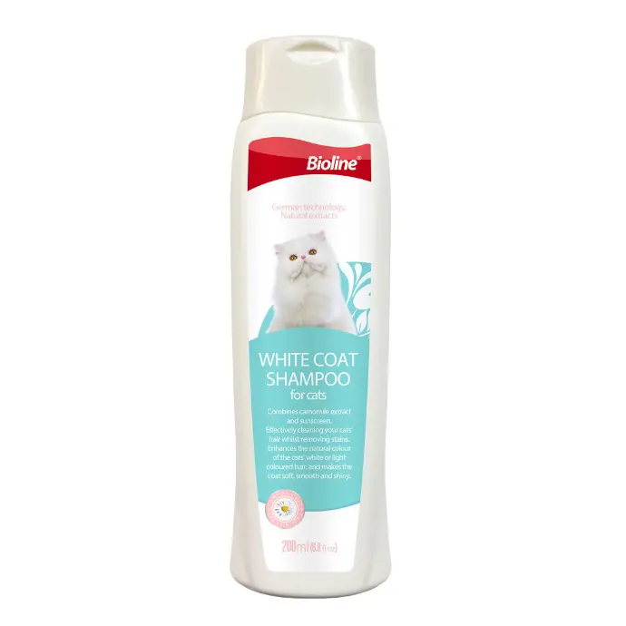 Bioline White Coat Shampoo For Cat 200ml[Volume - 200ml]