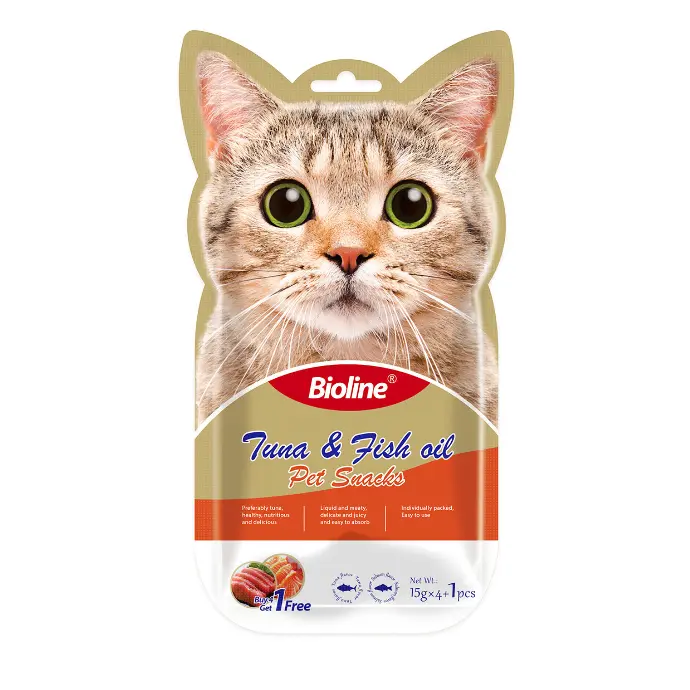 Bioline Cat Treats - 5x15g[Flavor - Tuna & Fish]