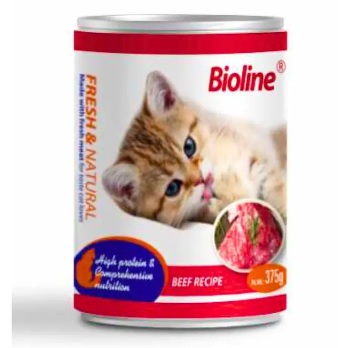 Bioline Canned Cat Food 375g-[Flavor - Beef]