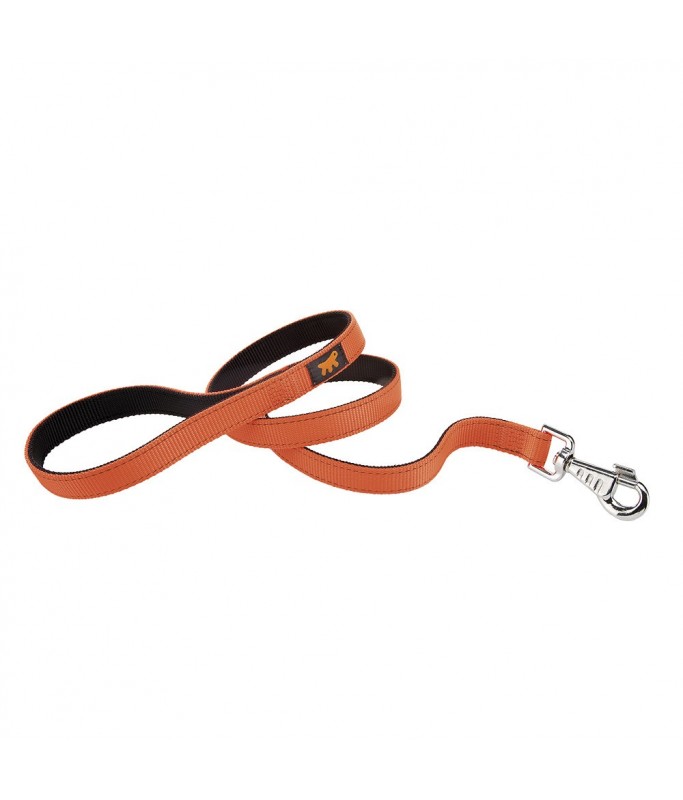 Ferplast DUAL G COLORS Nylon Dog Leash[Color - Orange, Dimension - 20mm x L 110cm]