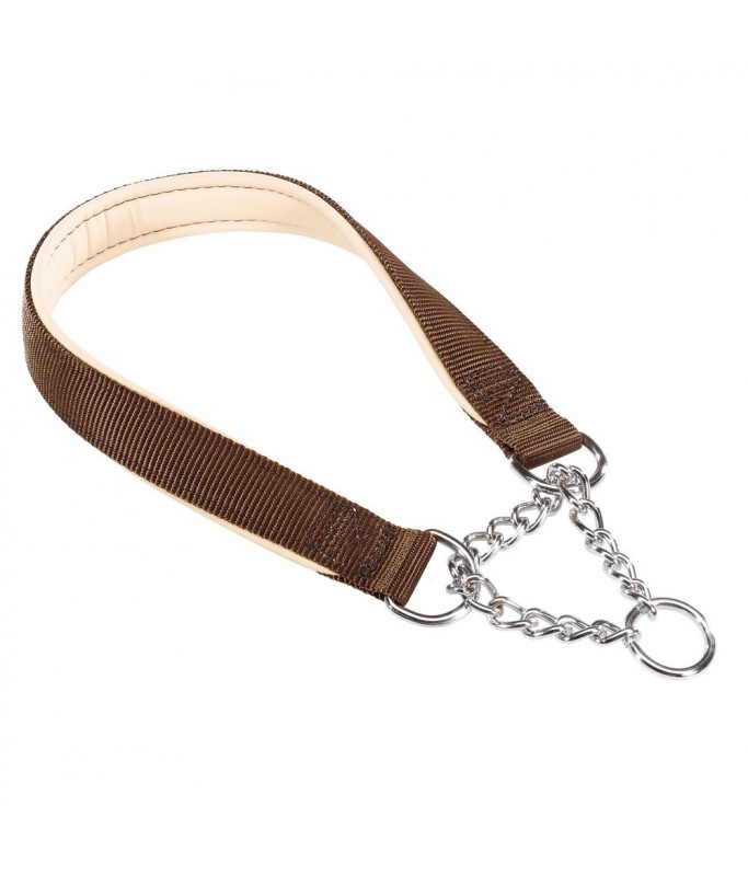 Ferplast Daytona CSS Semi - Pull - Out Collar With Soft Padding[Color - Brown, Dimension - 45cm x 15mm]