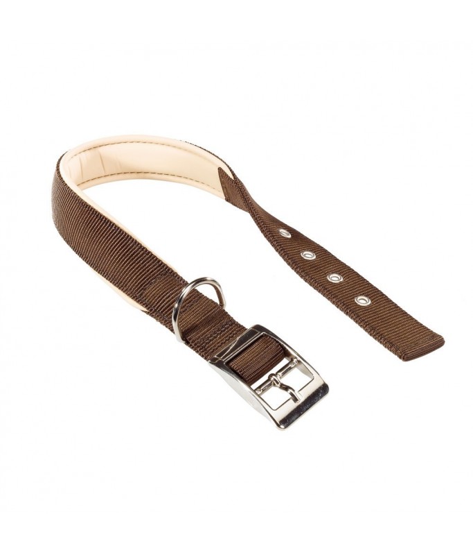 Ferplast Daytona C Nylon Dog Collar[Color - Brown, Dimension - 35-43cm x 20mm]