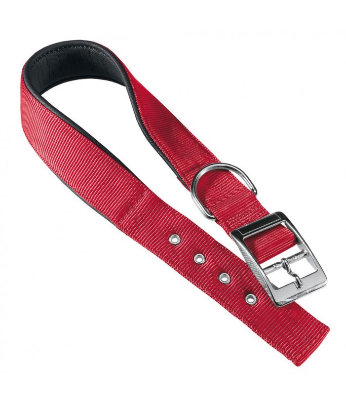 Ferplast Daytona C Nylon Dog Collar[Color - Maroon, Dimension - 45-53cm x 25mm]