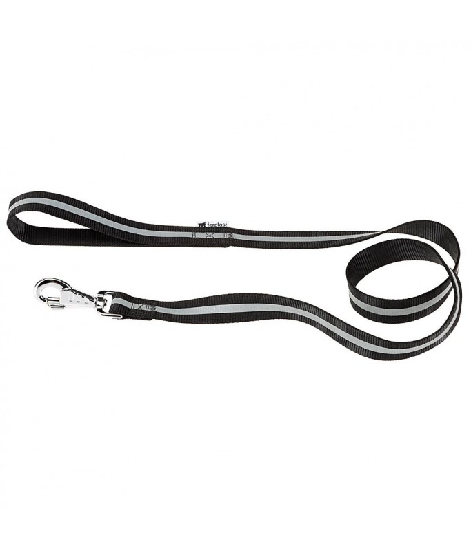 Ferplast Club Reflex G Reflective Dog Leash[Color - Black, Dimension - 15mm x L 120cm]