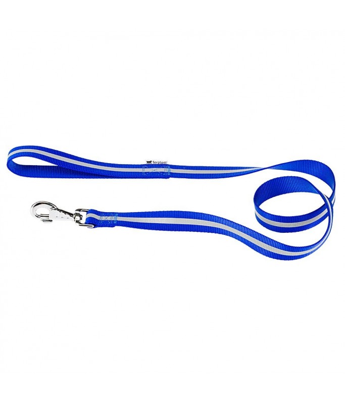 Ferplast Club Reflex G Reflective Dog Leash[Color - Blue, Dimension - 25mm x L 120cm]