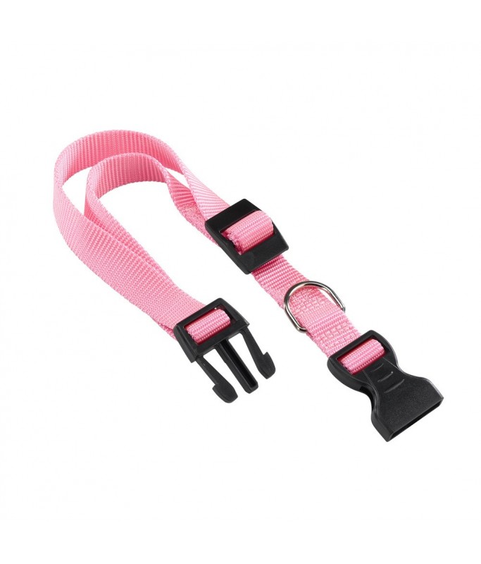 Ferplast Club C Nylon Collar For Dogs[Color - Pink, Dimension - 18-25cm x 10mm]