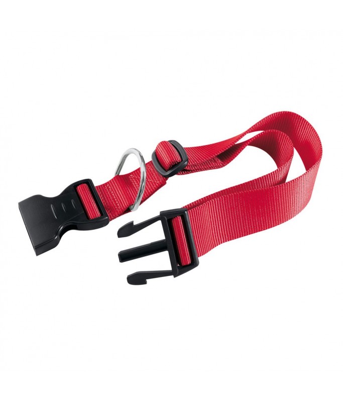 Ferplast Club C Nylon Collar For Dogs[Color - Red, Dimension - 20-32cm x 10mm]